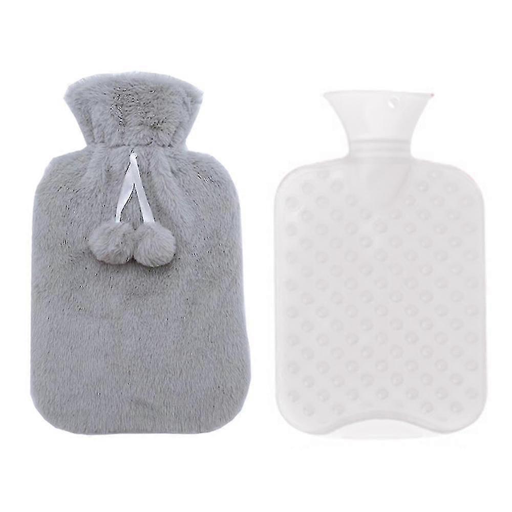 Hot Water Bottle (2 Liters), For Pain Relief, Menstrual Cramps, Neck And Shoulders, Gray Hot Cold Therapy