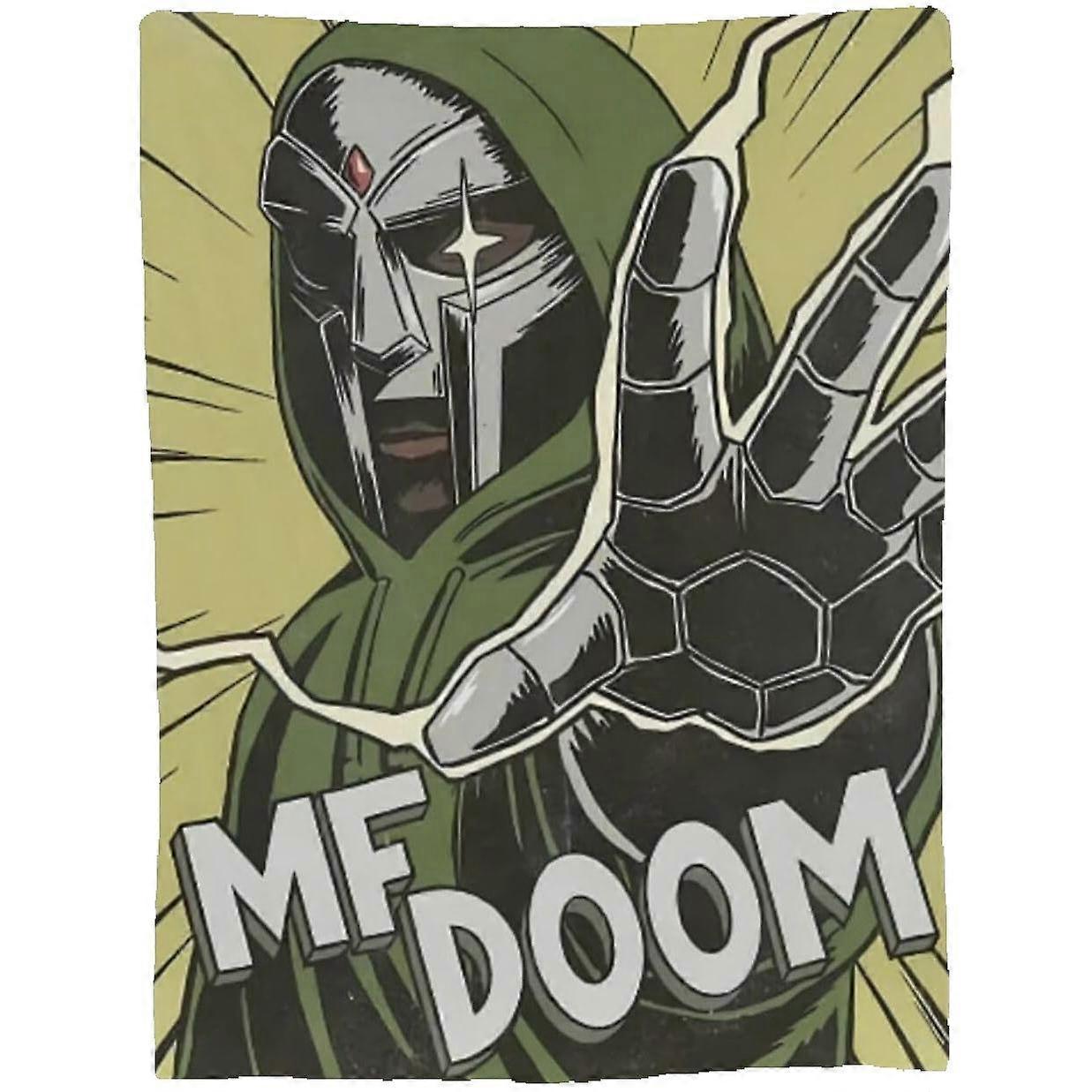 Mf Music Doom Filt Mjuk Kasta Filt Micro Fleece Fuzzy Filtar Tunn Säng Soffa Inredning För Fru Man Vuxen Tupplur Sovrum Soffa Hela Säsongen Födelsedag 