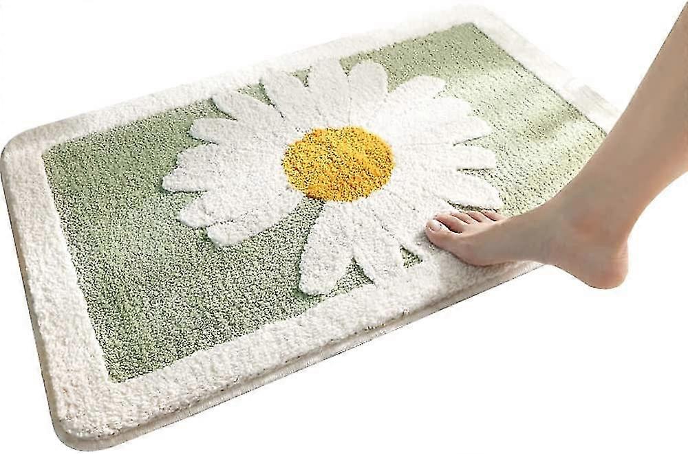 Daisy Bath Rugs Non Slip Bathroom Doormat Absorbent Daisy Rugs