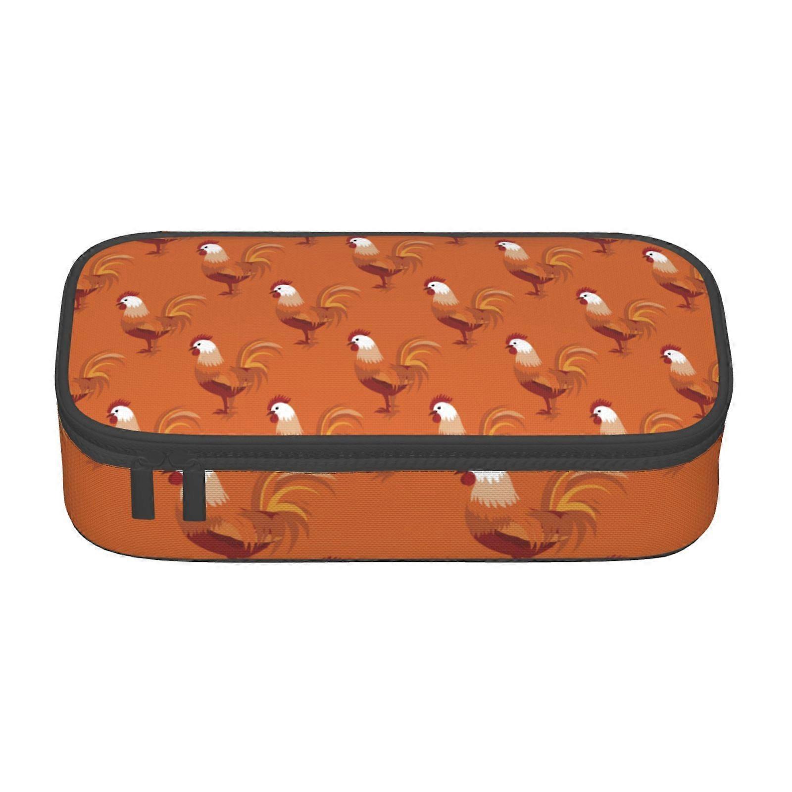 قضيب رصاص الديك سعة كبيرة الحقيبة قلم رصاص حقيبة ماكياج لوازم مكتبية القرطاسية صندوق قلم رصاص مع سحاب 1