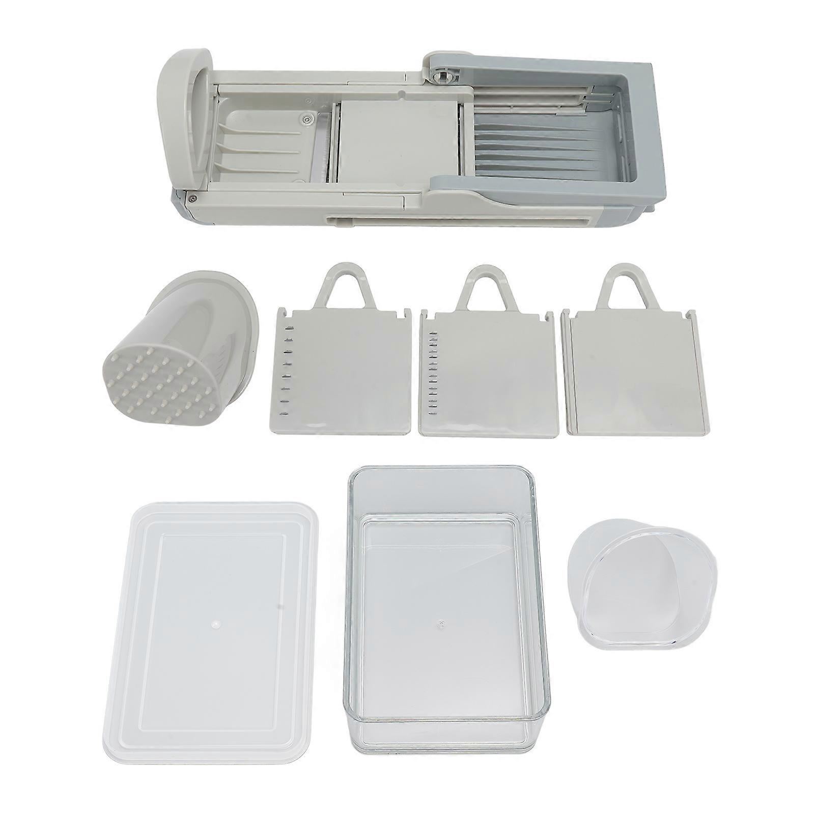 Safe Upright Dicer Foldable Multifunctional Potato Onion Chopper Vegetable Cutter with Storage Box for Kitchen