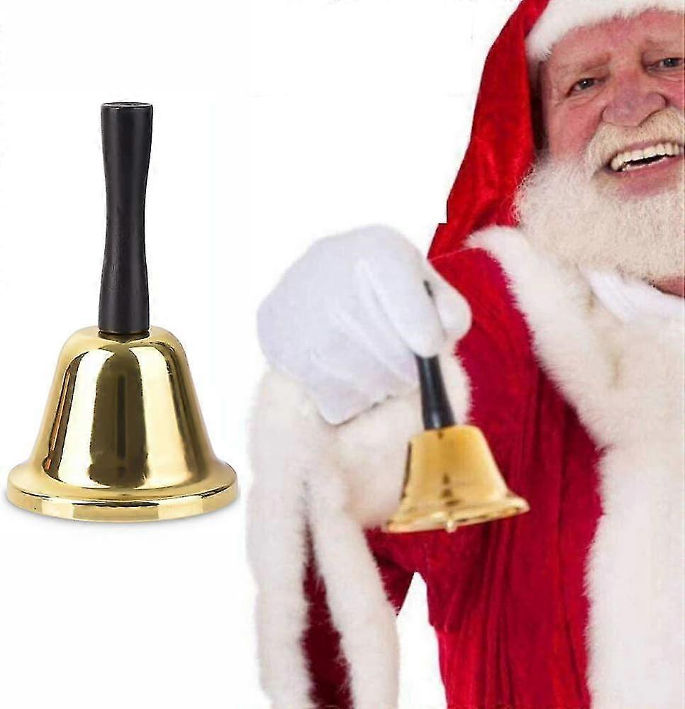 Guldmetallhandklocka för juldekor