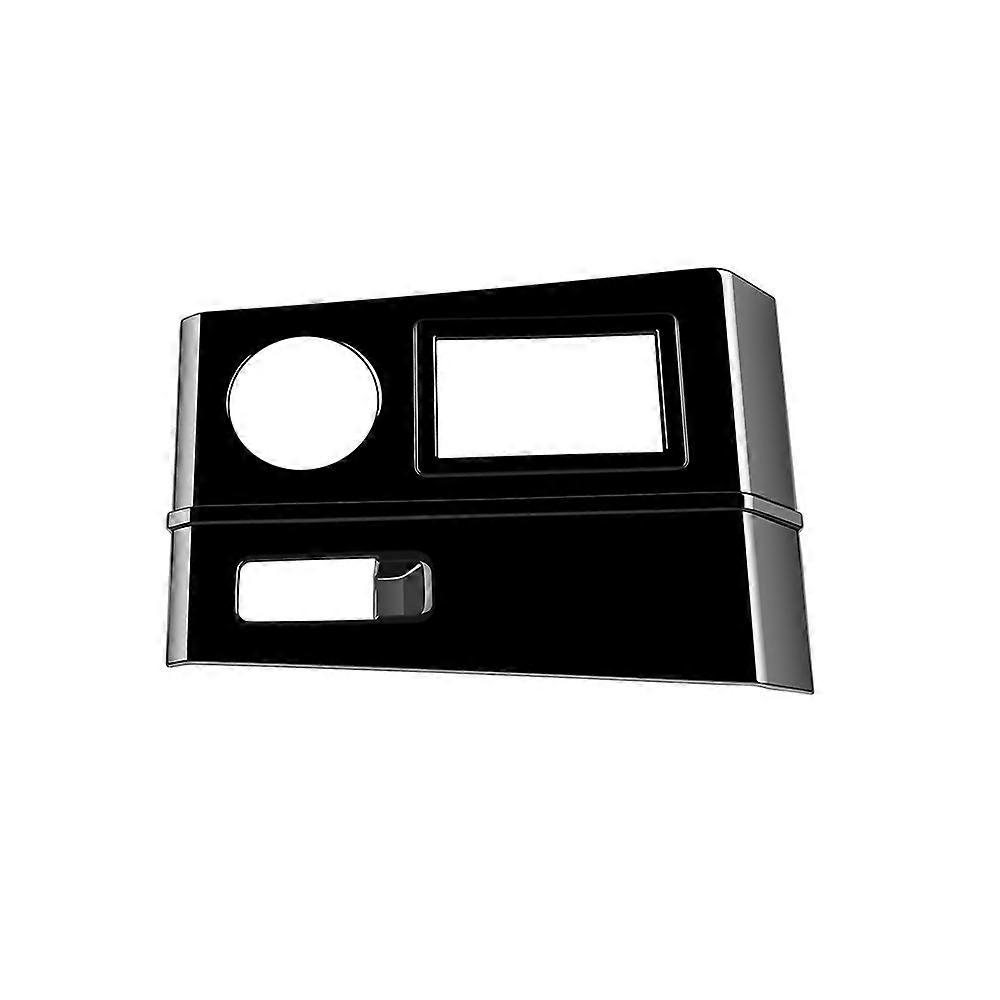 光沢のある黒の車のギアシフトノブカバーパネルトリム三菱アウトランダー2023+