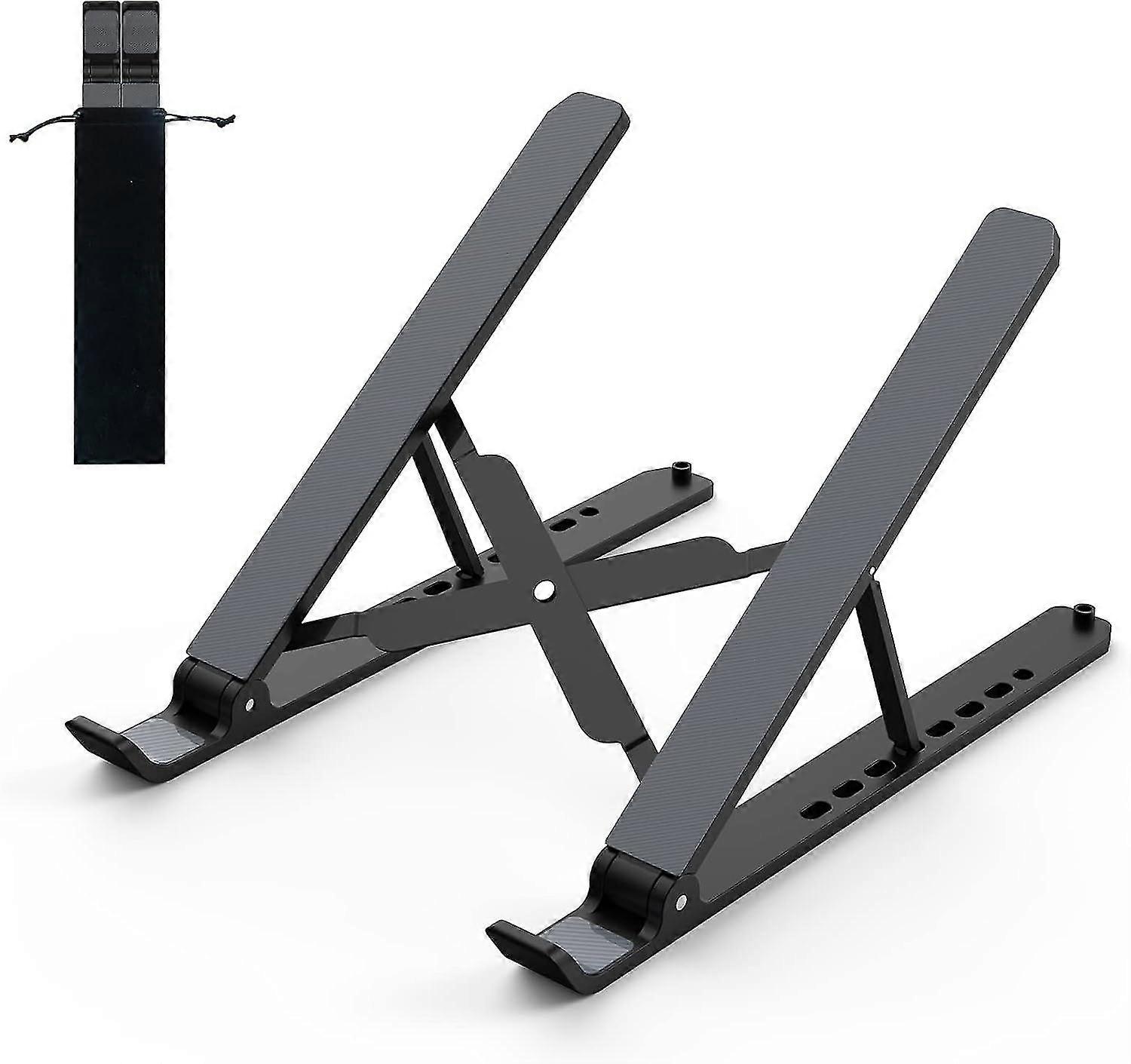 Laptop Stand for Desk, Adjustable Riser ABS+Silicone Foldable and Portable Holder, Ventilated