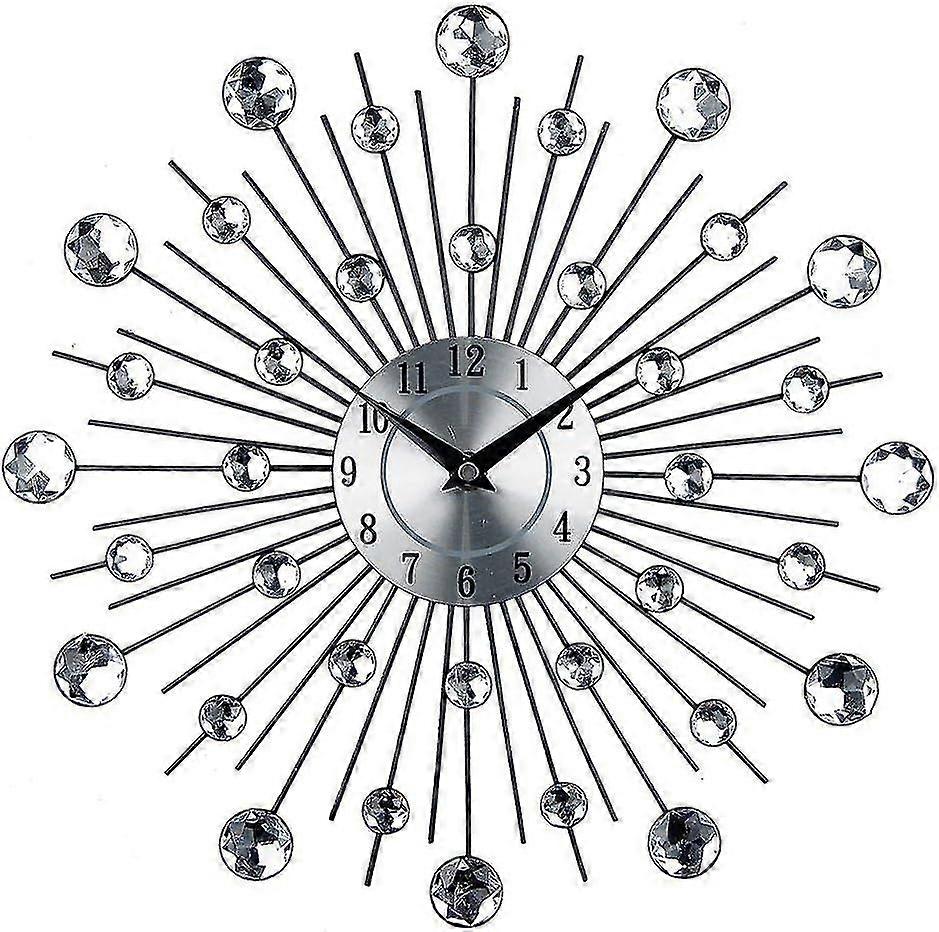 Diamond-studded Wall Clock - 3d Crystal Art Dial Wall Clock Modern Diamond Clock Wall Clock Dcor