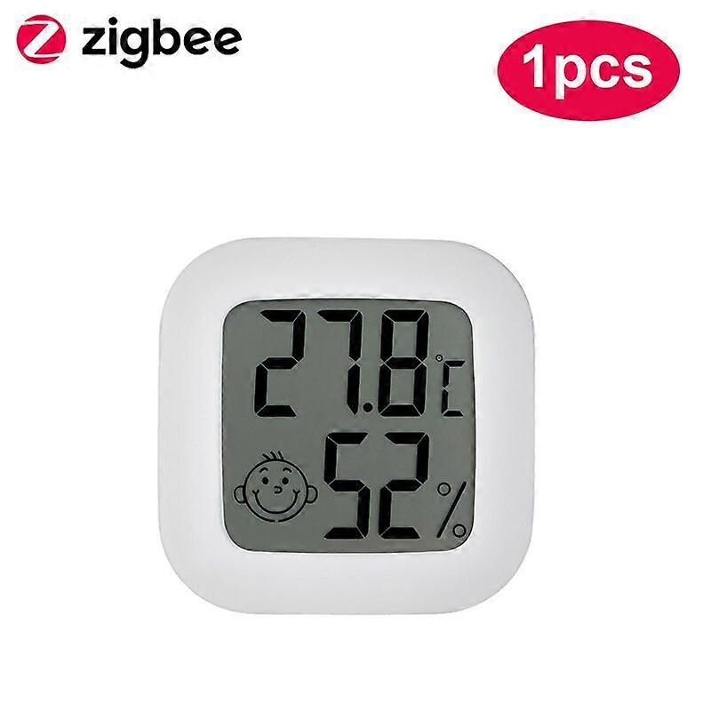 Tuya Smart Zigbee Temperature And Humidity Detector Sensor APP Real Time Monitoring LCD Screen Diaplay Works With Zigbee2mqtt Ho