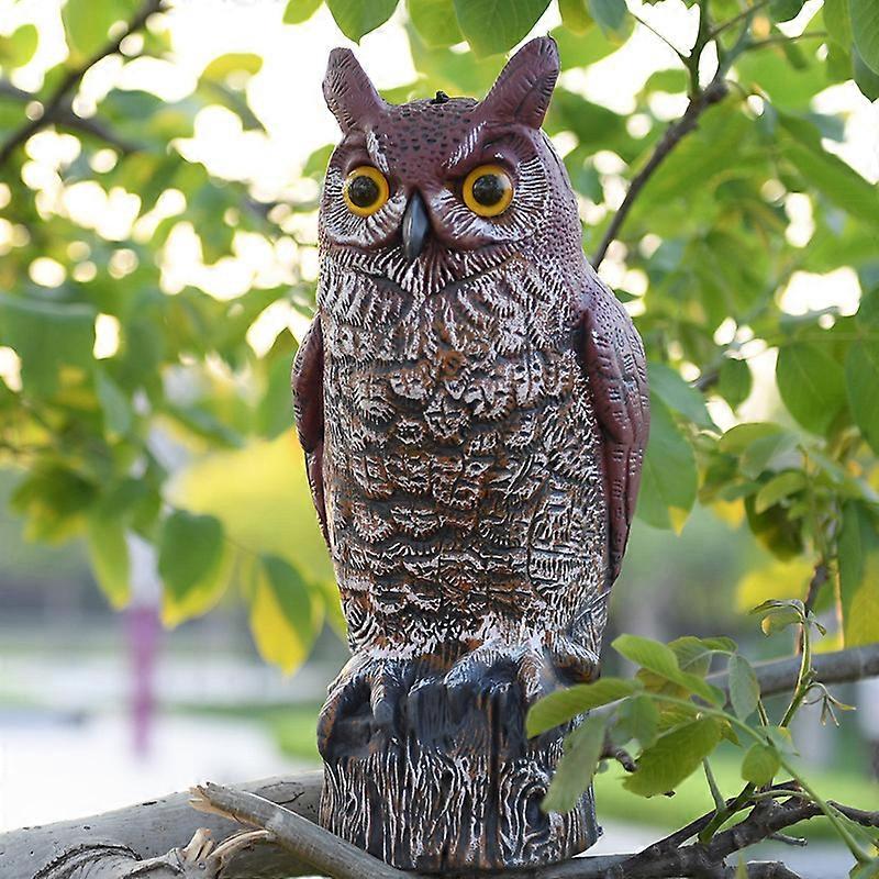 Owl Bird Scarer Decoy Lifelike Coloring 17cm*15cm*41cm