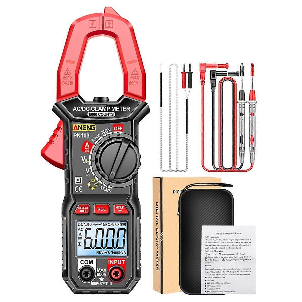 Digital Tester Live Wire Meter Data Hold Battery Operated Portable Clamp Meter