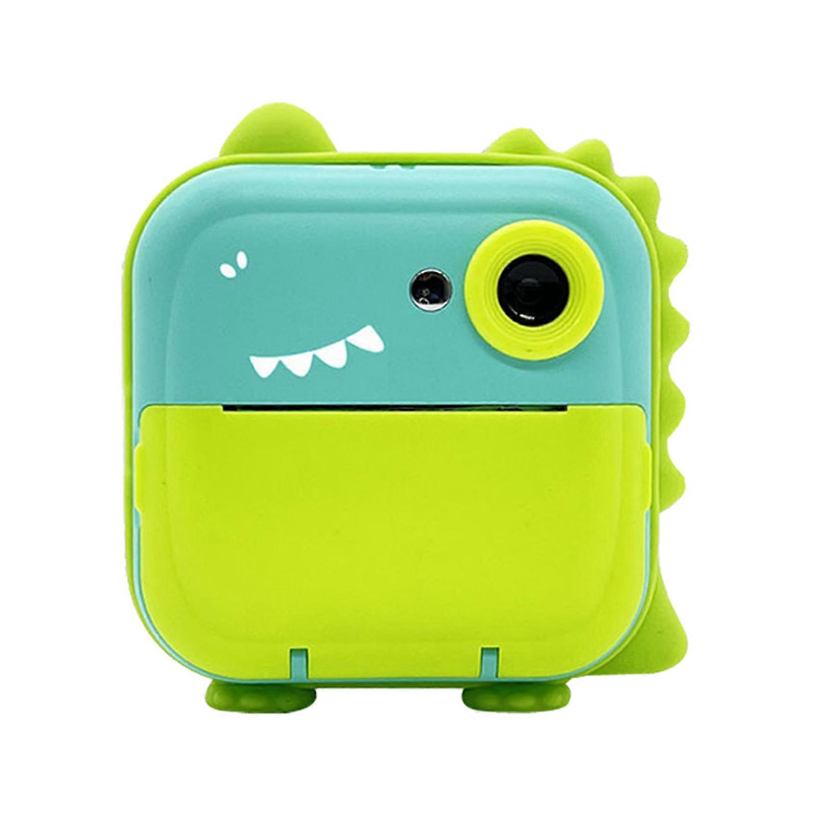Kids Instant Print Camera 2400W High-Clear Digital Camera with 2.4" Screen Cartoon Inkless Thermal Printer with Dual Lens for Girls Boys