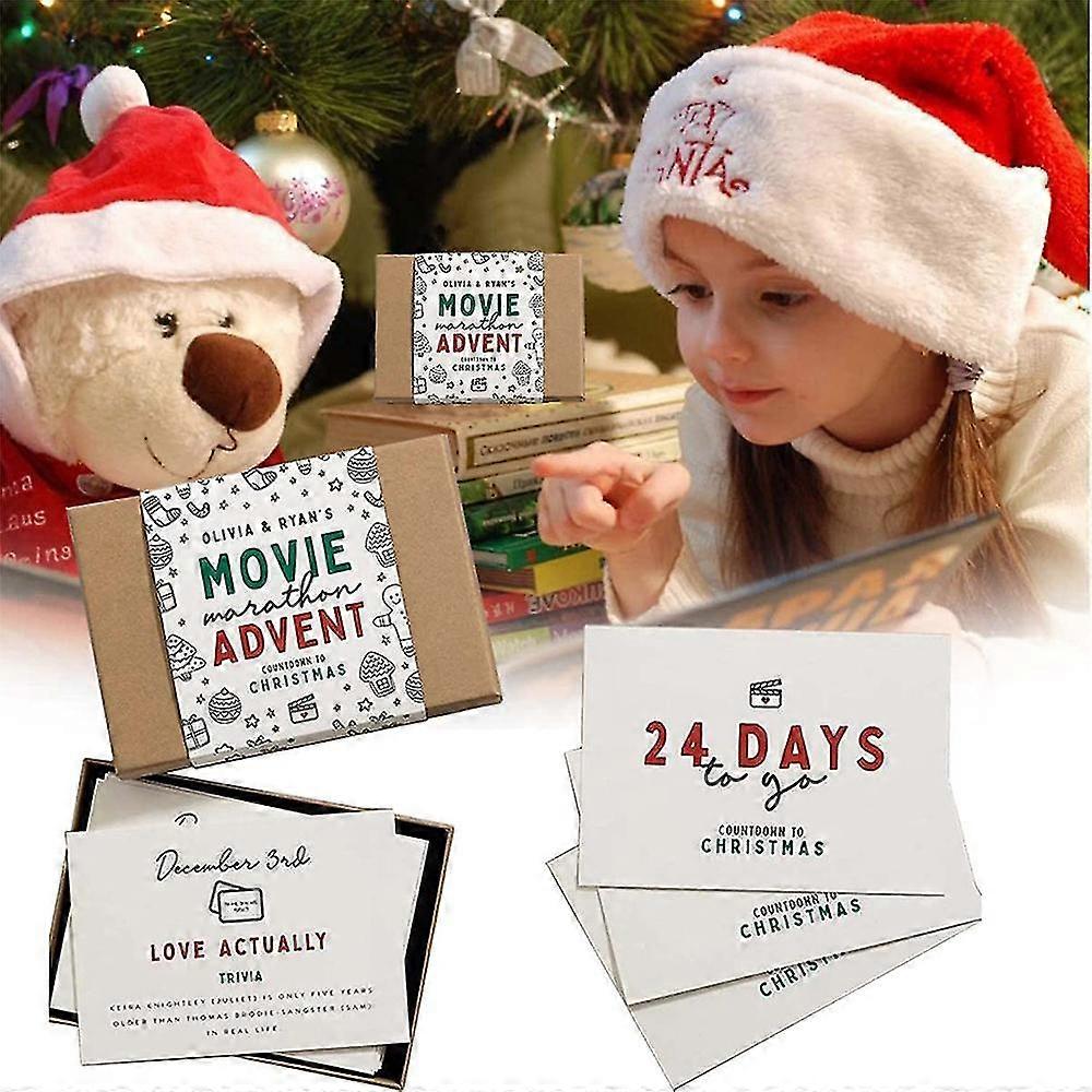 2022 24 Days Christmas Countdown Advent Calendar Cards Movie Playlist Song Xmas Gifts