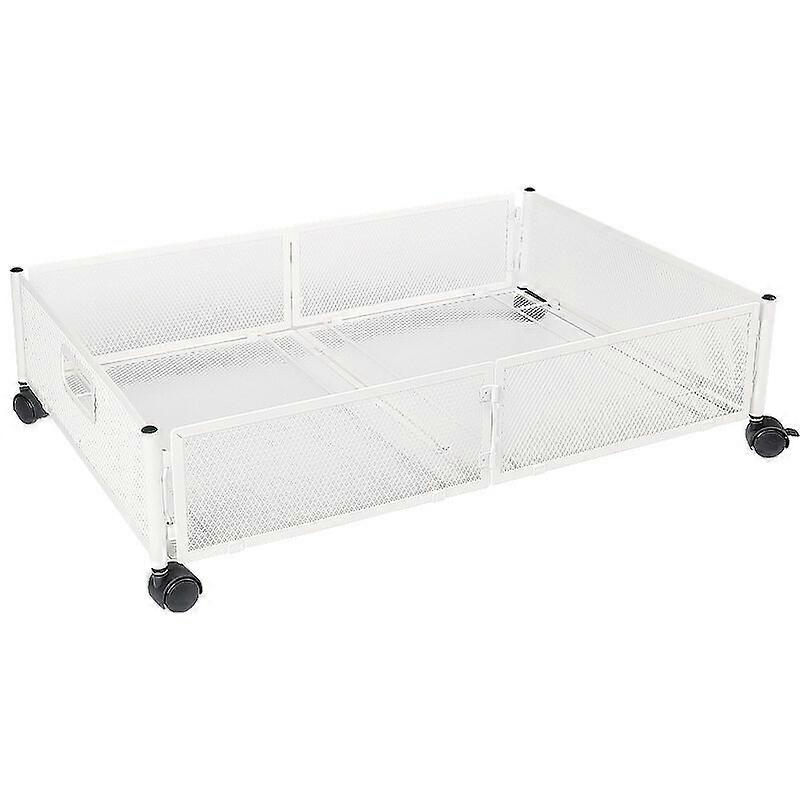 Under sengen Opbevaringskurv Hotelværelse Stor kapacitet Sort sovesal Kulstofstål 60 x 40 x 15,5 cm 1/2stk Bevægelig remskive, 100% Ny