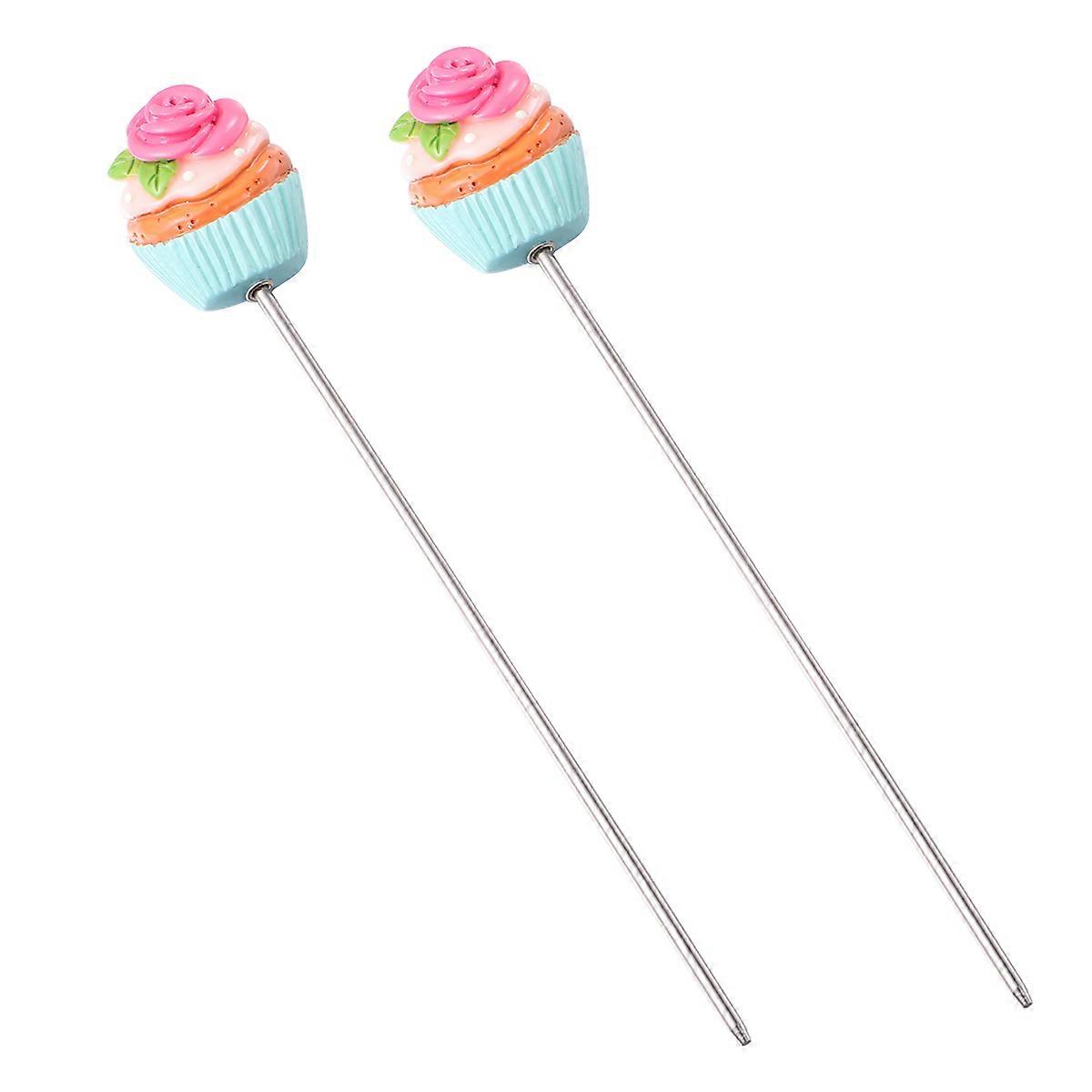 2 Pcs Cupcake Cake Tester Baking Baked Skewers Cake Testing Needle Probe Bread Testing Needle Cake Testers