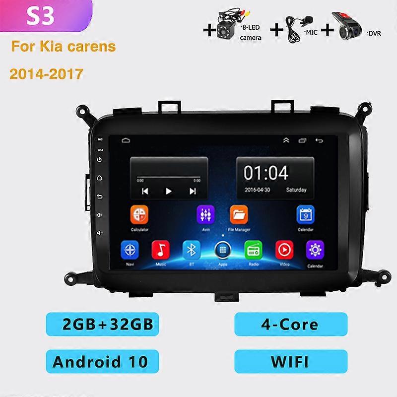 2 DIN Auto Android 10 autoradio lettore multimediale 4G Carplay navigazione GPS No DVD Per Kia carens 2014 2015 2016 2017