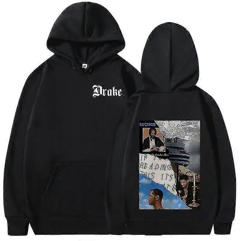 Rapper Drake Obal hudebního alba Grafika Mikiny s kapucí Pánské Módní Hip Hop Retro Mikiny Podzim/zima Fleece Teplý Svetry Y2k