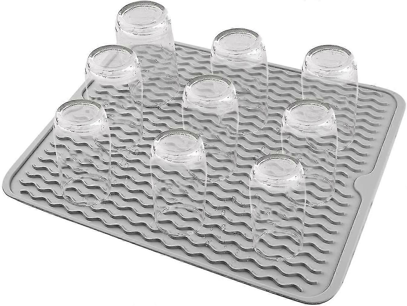 Silicone Drip Mat 40cm X 30cm Dish Drying Mat Dish Drip Mat For Kitchen