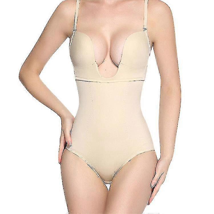 Women's Deep V Neck Shapewear, Open Back Push Up Bra