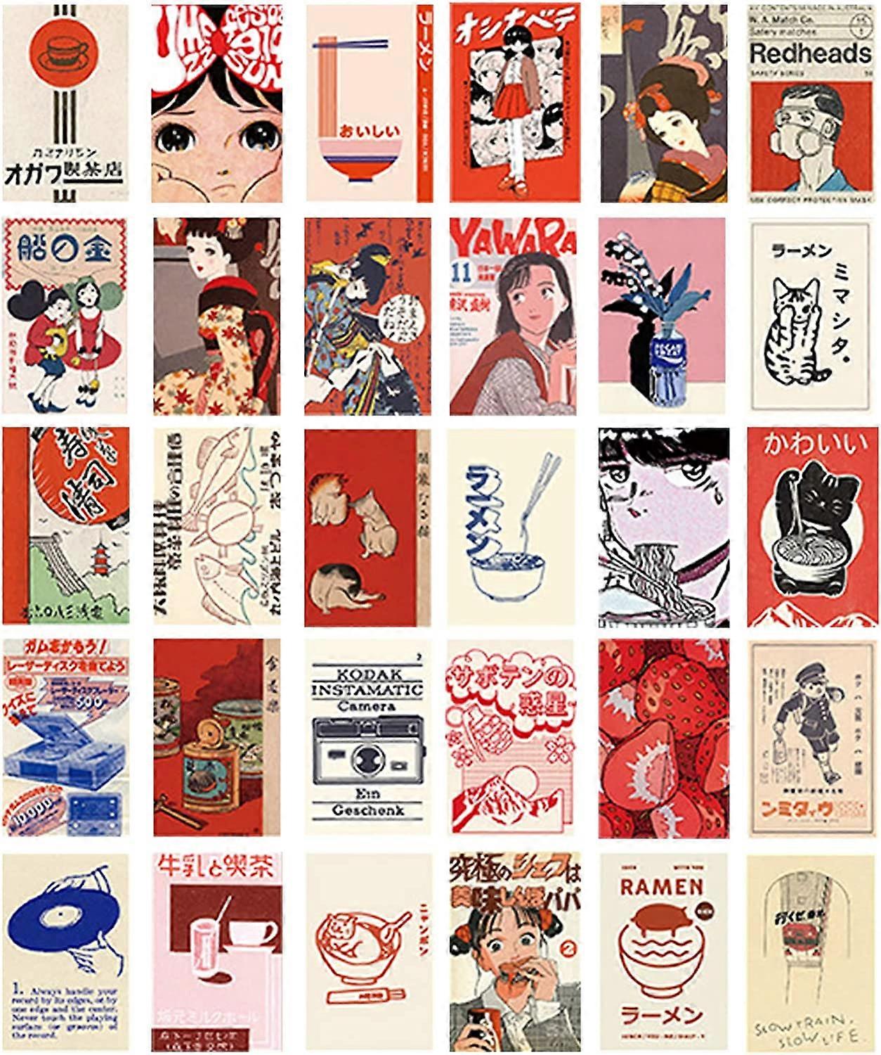 30 postales, postal animada japonesa, postal animada, postal vintage