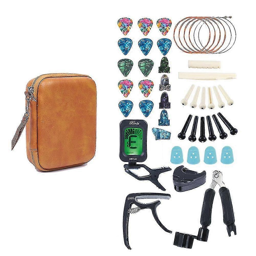 Guitar Accessories Kit Guitar Tool Changing Accessories Kit Brown