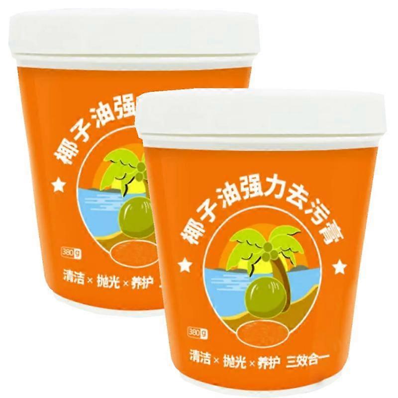 2pcs Coconut Oil Cleaning Paste - Multi-Purpose Cleaner & Polish