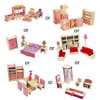 1 Set 1:12 Miniatyrdockhus Trämöbler Barnleksaker Gåva till dockhusLiv Sceninredning