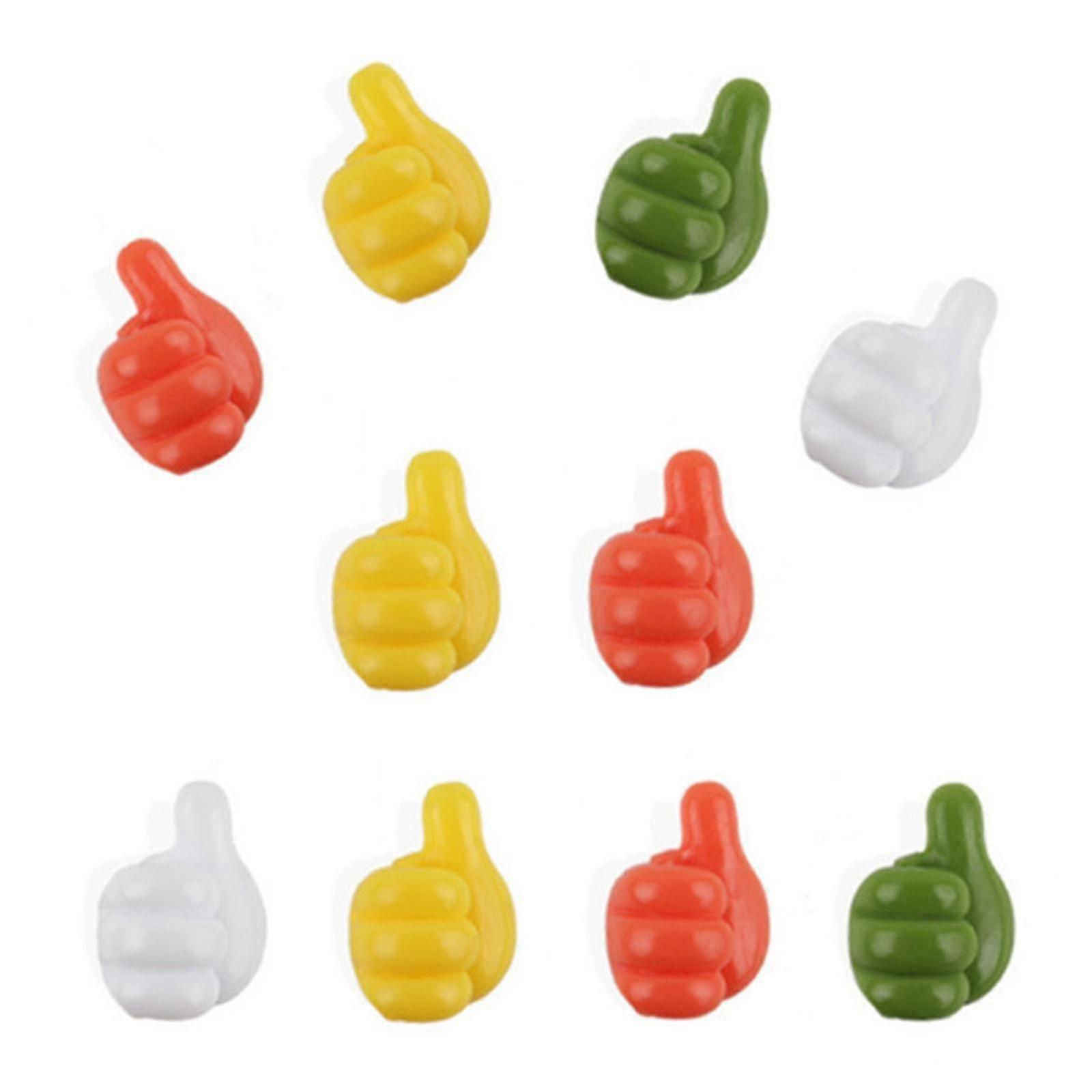 Cable Manager Hook Silicone Random Color Mini Multifunctional 20pcs Multicolor Thumb Hooks