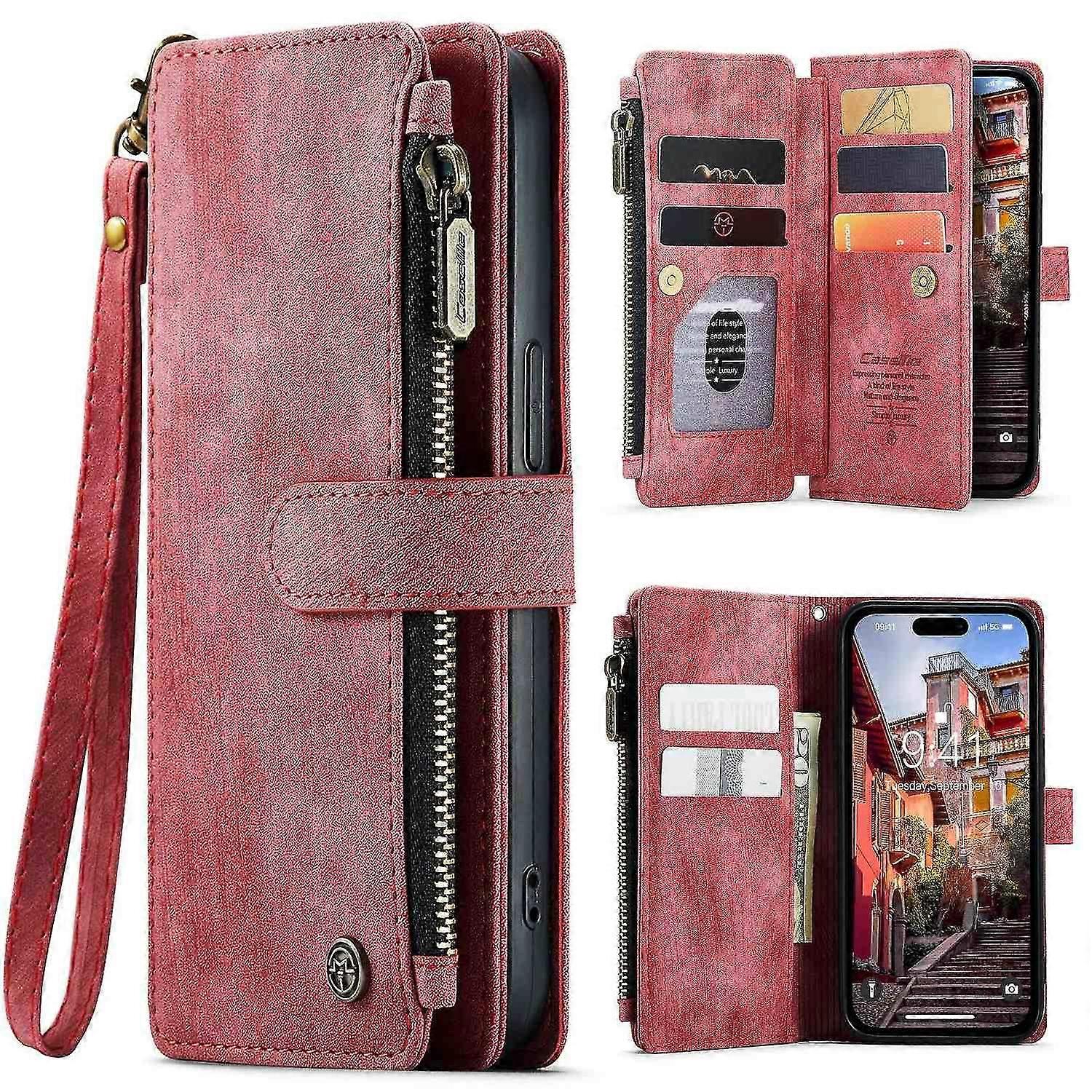 Multifunctional Leather Case For iPhone 15 Pro g20242692782