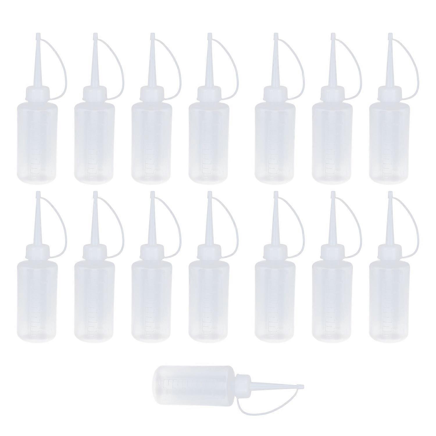 15pcs 120ML Sewing Machine Oiler Sharp Spout Empty Oil Pot with Lid Sewing Appliances