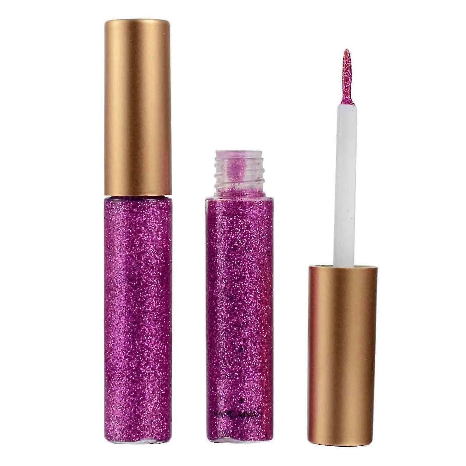 1個 リキッドアイライナーセット グリッター リキッドアイライナー 防水シマーゴールド カラフルアイライナー アイシャドウメイクアップ 5ml