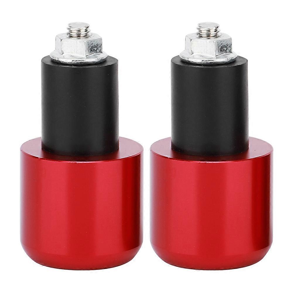 2Pcs Motorcycle Modification Accessory Handle Bar End Plug for 22mm Diameter Handlebar (Red)