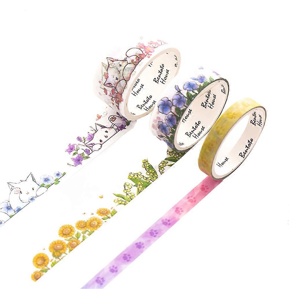 3 Rolls 3 Meters Lovely Animals Pattern Washi Paper Tape DIY Decoration #1