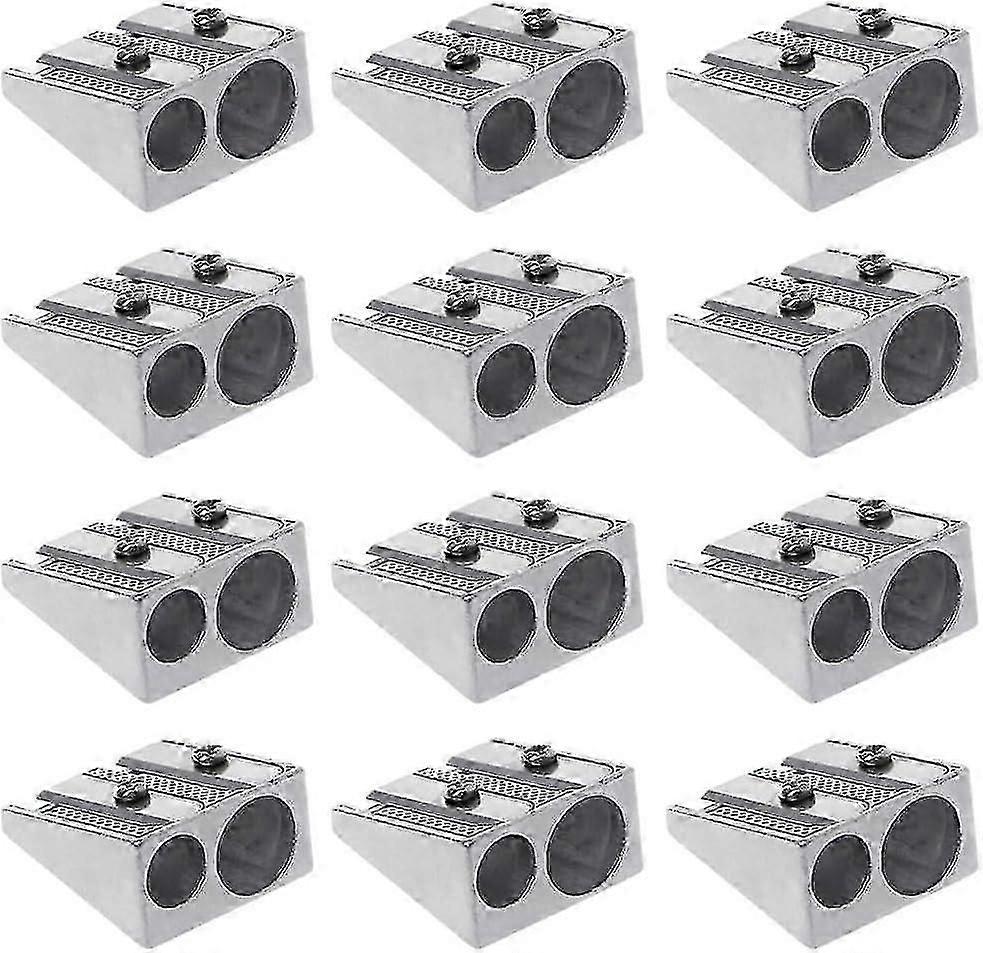 Magnesium Pencil Sharpener Survival, Hand Held Pencil Sharpener, Metal Pencil Sharpener Magnesium, 2-Hole Pencil Sharpener Magnesium Alloy Wedge Profi
