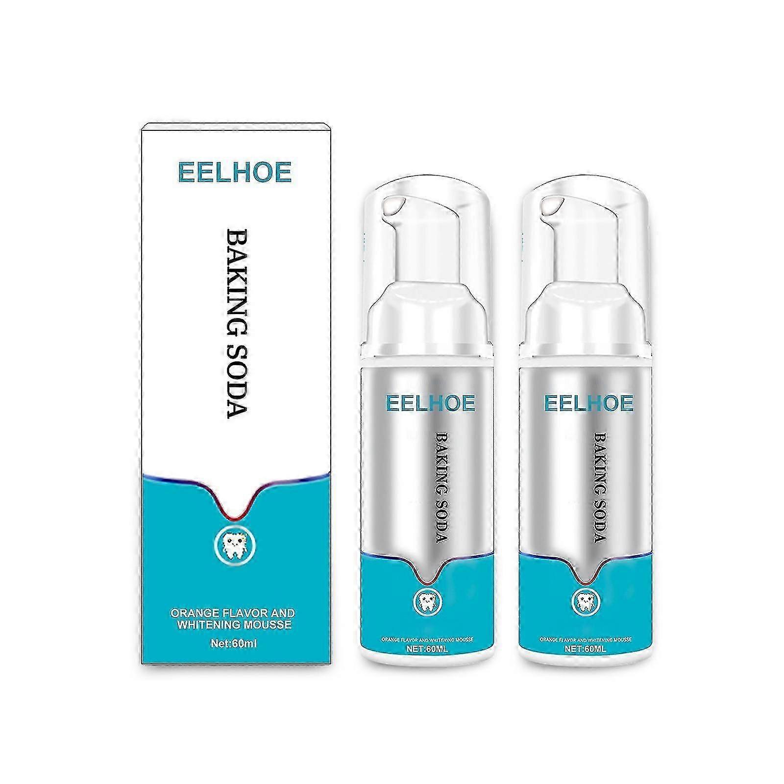Eelhoe - 2pack Whitening Toothpaste Foam,teeth Whitening Toothpaste Baking Soda Toothpaste, Intensive Stain Removal Toothpaste For Teeth Cleansing Sta