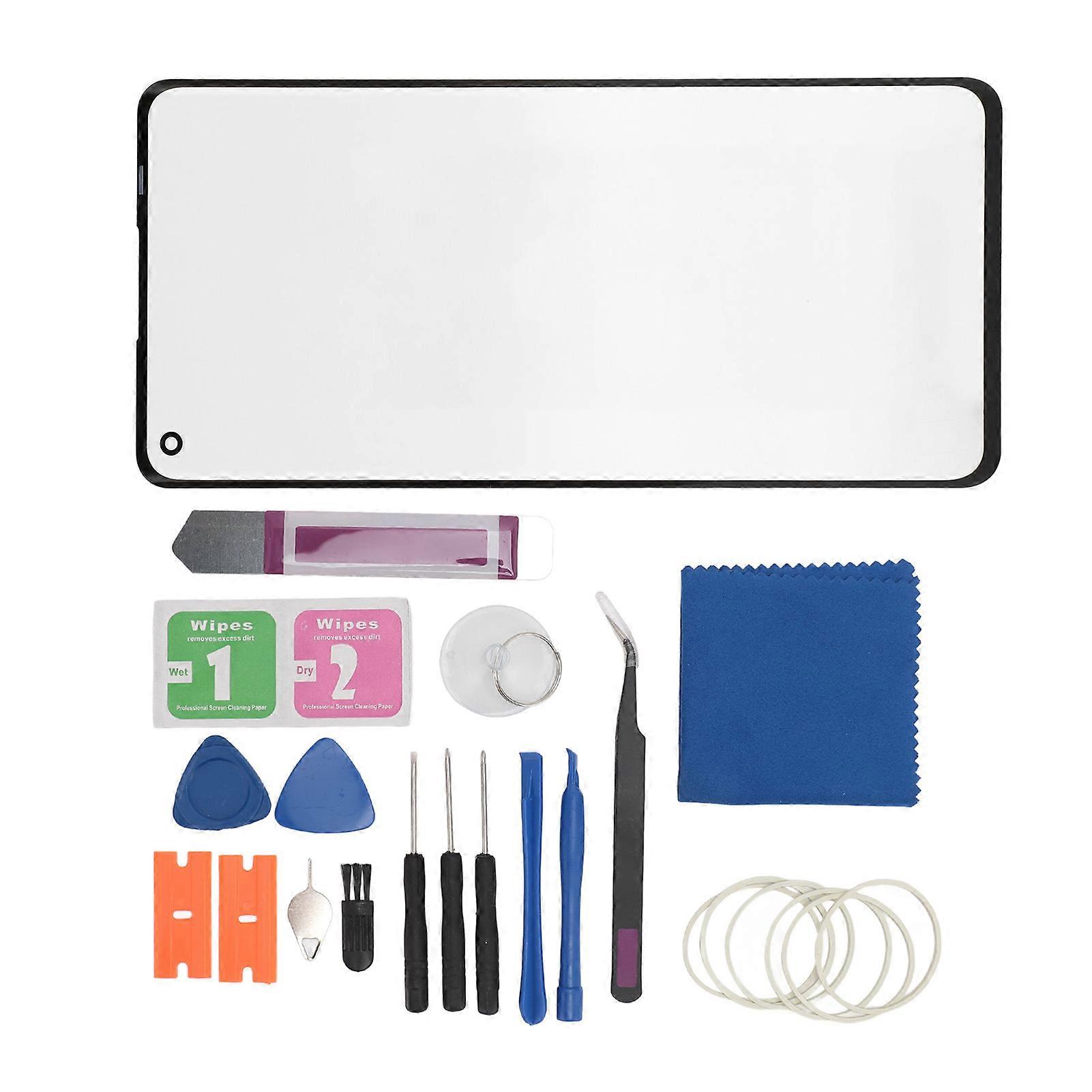 OnePlus 8 Front Outer Lens Glass Screen Replacement Kit with Tools for Easy Repair