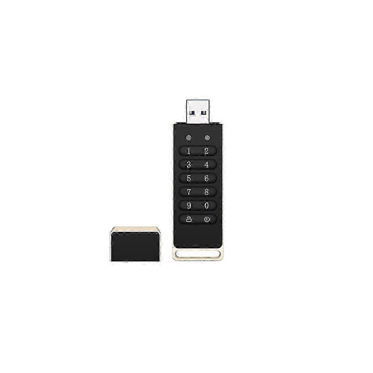 Secure USB Drive, 128GB Encrypted USB Flash Drive Hardware Password Memory Stick with Keypad USB 3.