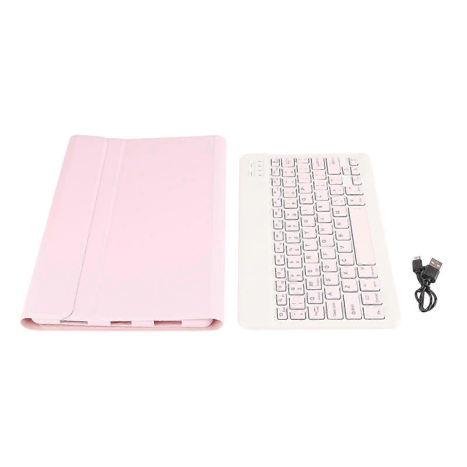 Wireless Bluetooth Keyboard Widened Waterproof Wireless Keyboard With 11in Tablet Case For Lenovo Xiaoxin P11 For Lenovo Tb J606f Pink