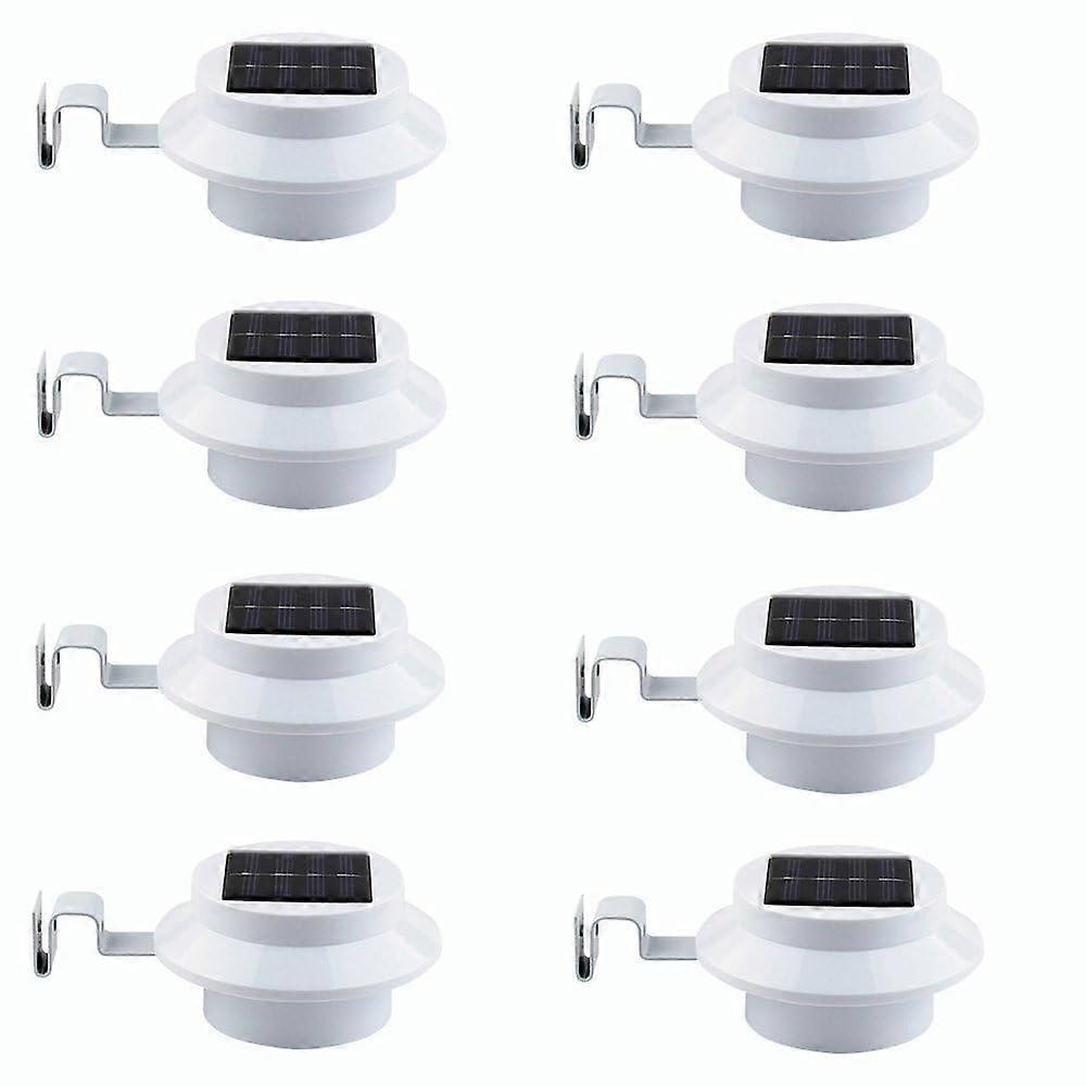 Solar Powered Gutter Lights 8-Pack For Outdoor Railings And Decorative Lighting