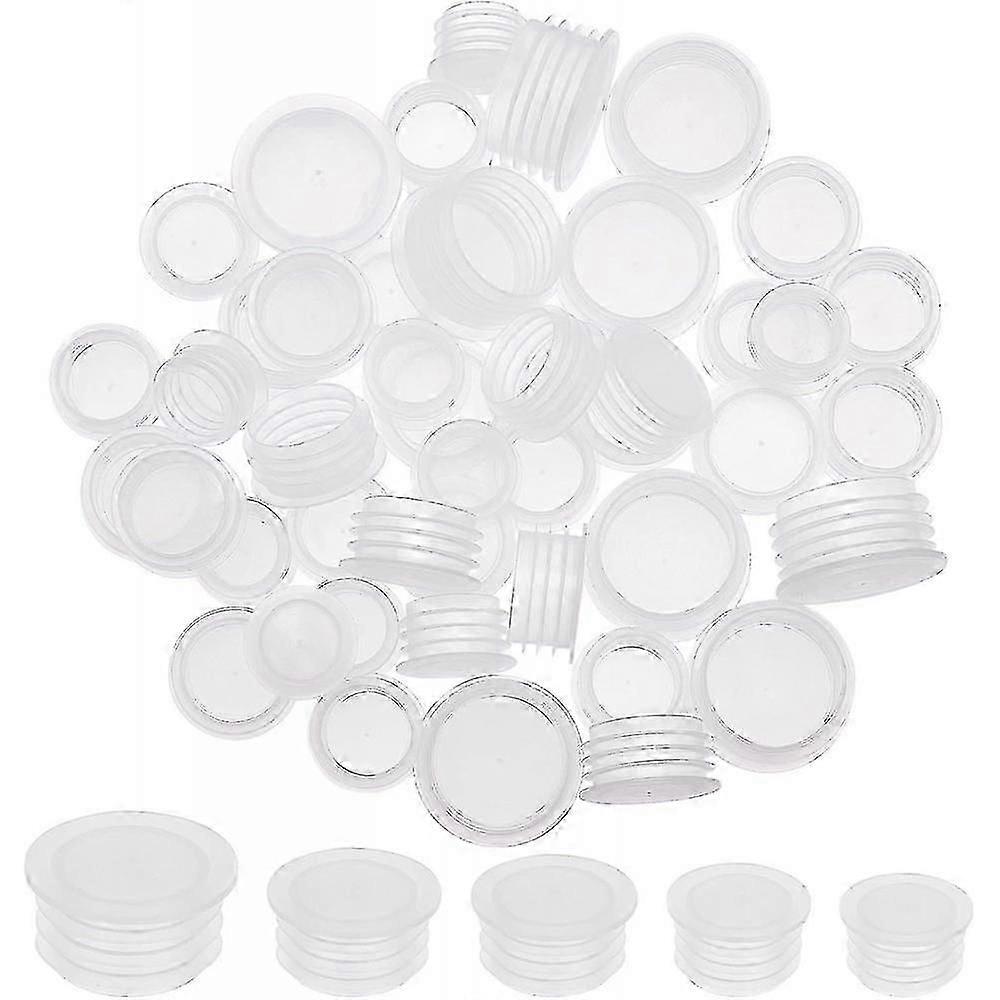50pcs Salt And Pepper Shaker Stoppers Plastic Replacement Plugs Usj
