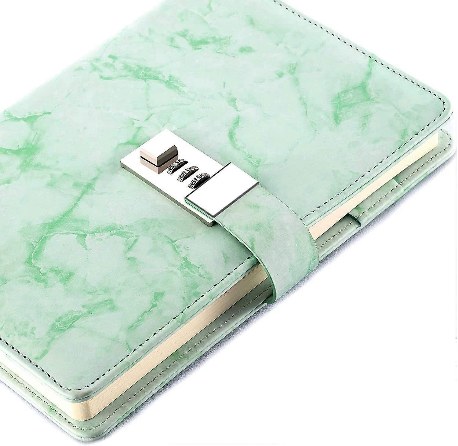 Waterproof Leather Marble Diary with Lock