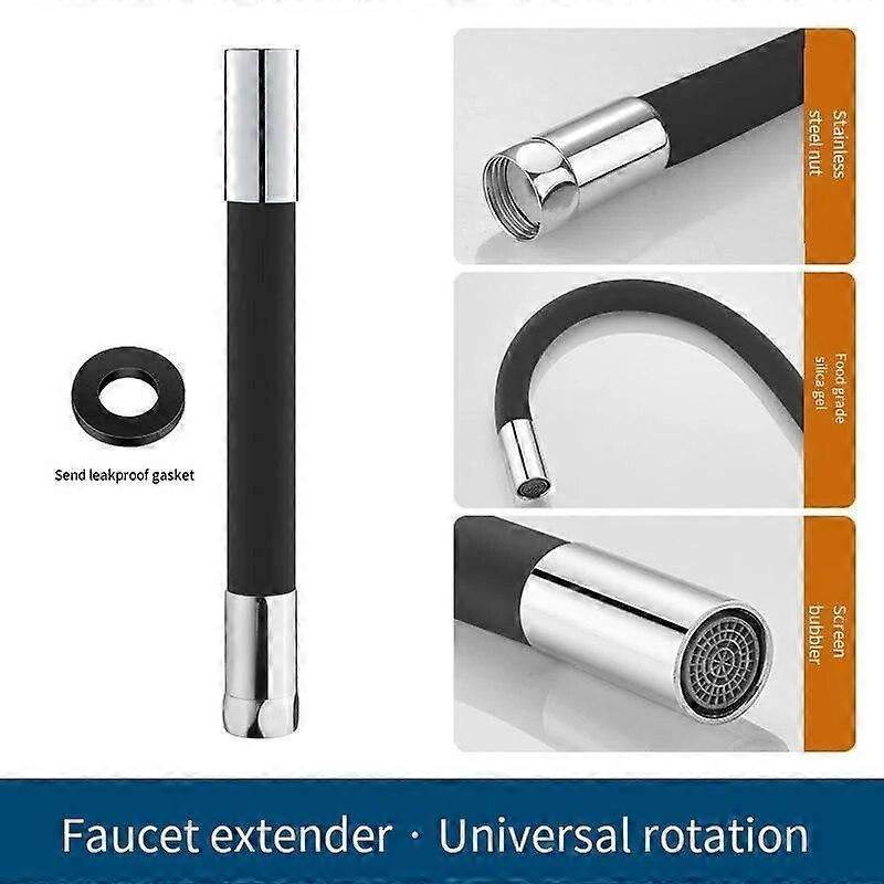 Faucet Extender Universal Faucet Extension Pipe 1/2' Connnetor Extension Tube For Outer Joint Wavsh Basin Splash Head