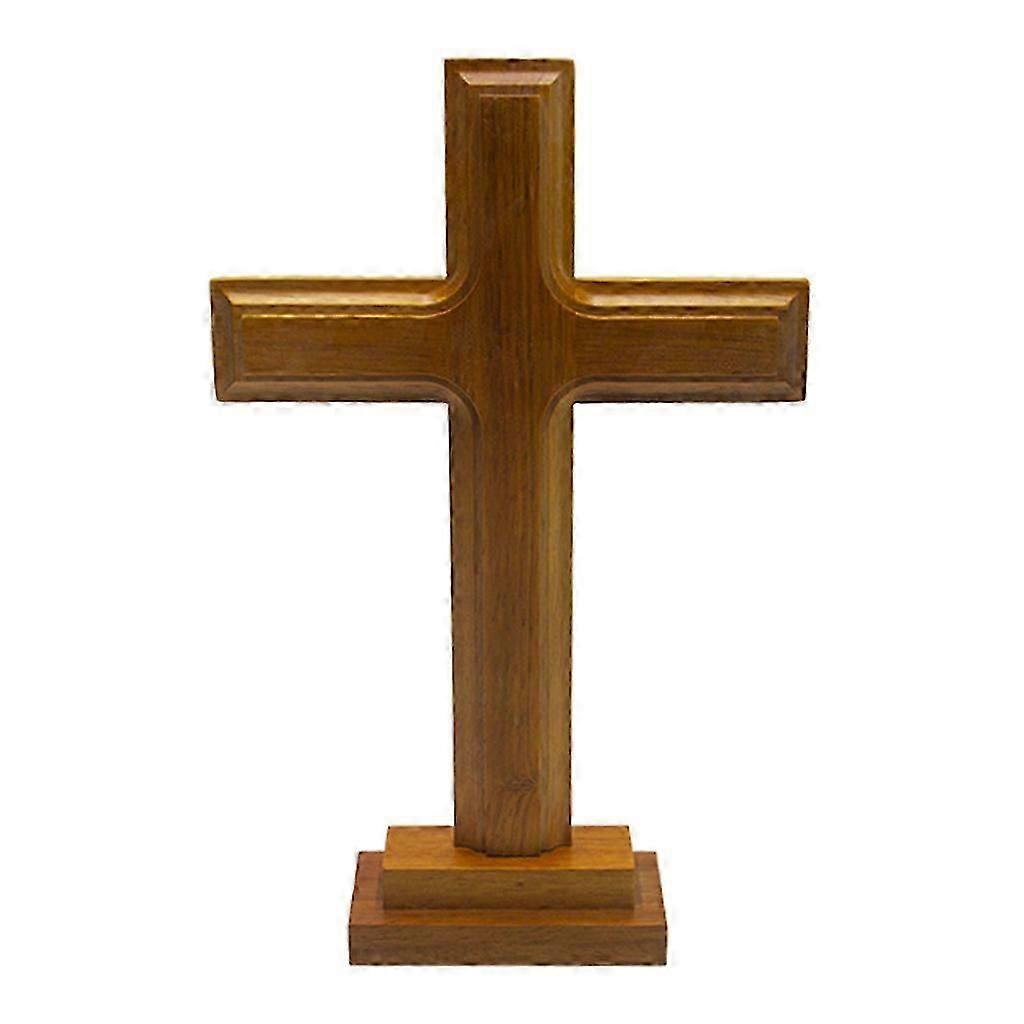 Wooden Standing for Cross Decor Altar for Cross with Stand Double-Sided Table fo-Good