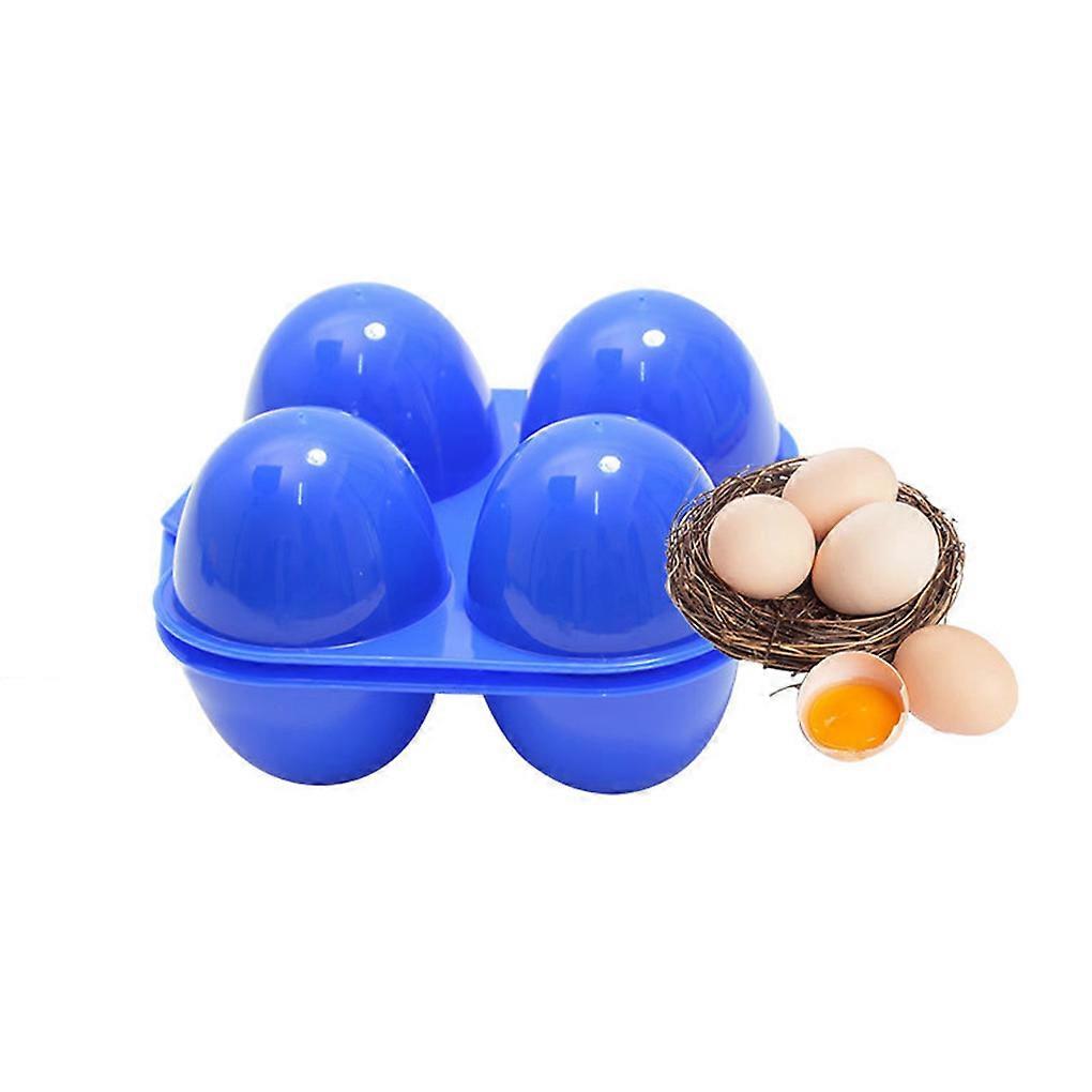 4 Eggs Plastic Egg Tray ABS Portable Outdoor Camping Picnic BBQ ShockProof Egg Holder Container Storage Box Outdoor Kitchen Tool