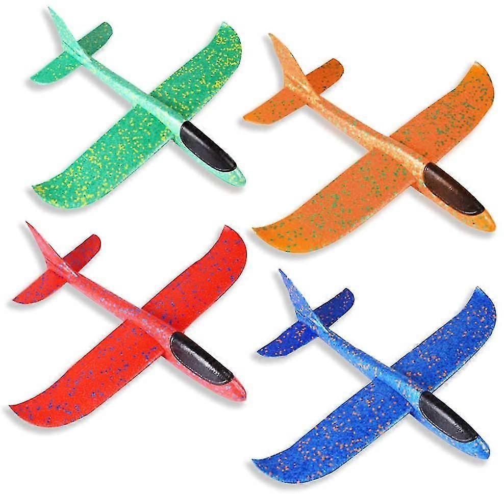 4 Pack Airplane Toys,18.9"foam Glider Plane,manual Throwing,fun Plane