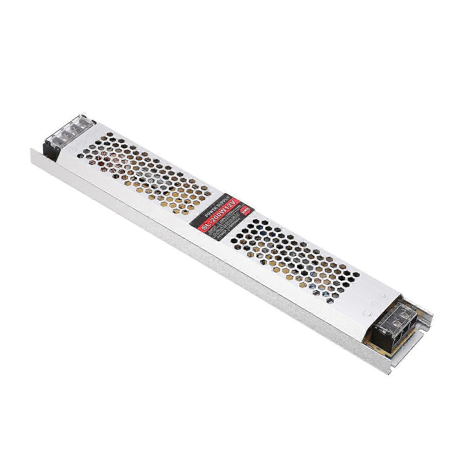 LED Power Supply Ultra Thin 190V240V AC Input 12V 16.7A 200W Output Converter for Light