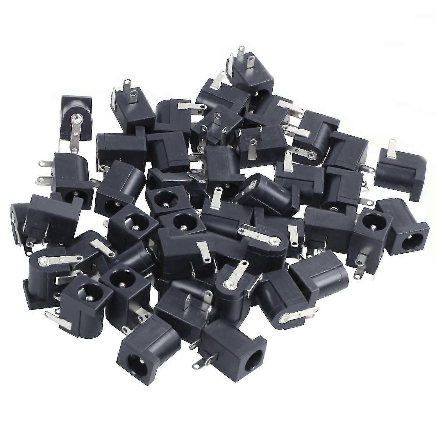 sourcingmap 45PCS DC Power Jack Socket 2.1mm x 5.5mm Barrel-Type PCB Mount DC-005