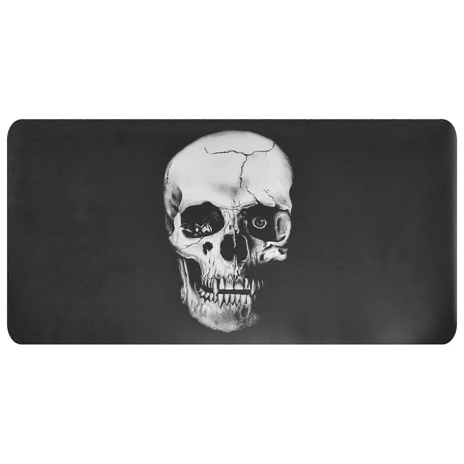 Skull Gaming Mouse Pad 31.5x15.7 Inch Artificial Leather Desk Mat for Laptop Computer Office Home Use