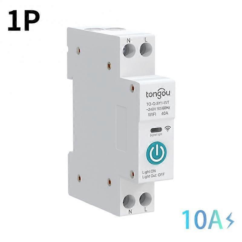 Wifi 1P 10/16/25/32/40/50/63A DIN Rail Smart Circuit Breaker,TONGOU Tuya