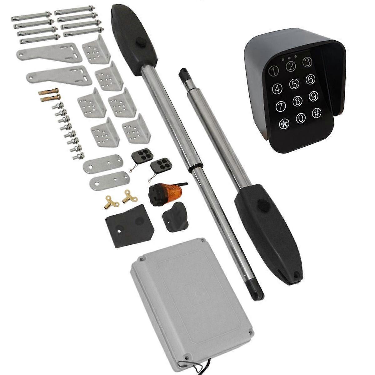 Electric Swing Gate Opener & Wireless Keypad Control Dual Wing Automatic Operating Kit 300kg Per Arm