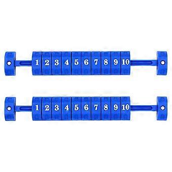 2Pcs Table Football Counter Score Keepers 10 Numbers Scoring Score Counter Indicator Plastic Football Scoring Counters  Red and blue