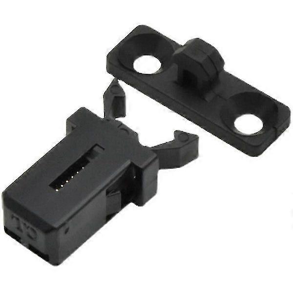 Touch Release Catch Latch - Push to Open Lock with Automatic Pop-up Function, 5 Pieces, Black, ABS Plastic, Easy Installation