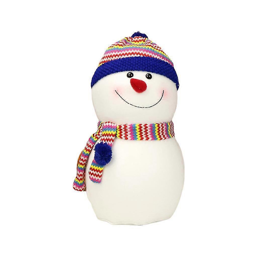 Christmas Snowman For Doll With Hat Scarf Stuffed Plush Toy Standing Figurines D